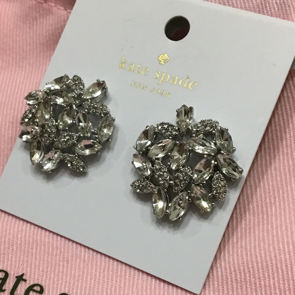 NWT Kate Spade Crystal Ivy Statement Earrings - Picture 5 of 8